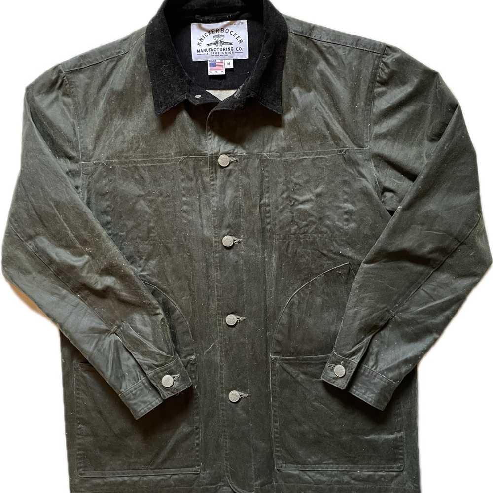 Men's Waxed Canvas Jacket - Olive Green